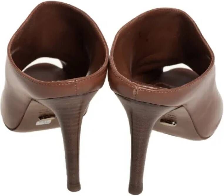 Sergio Rossi Pre-owned Leather mules Brown Dames