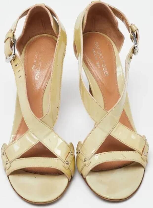 Sergio Rossi Pre-owned Leather sandals Beige Dames