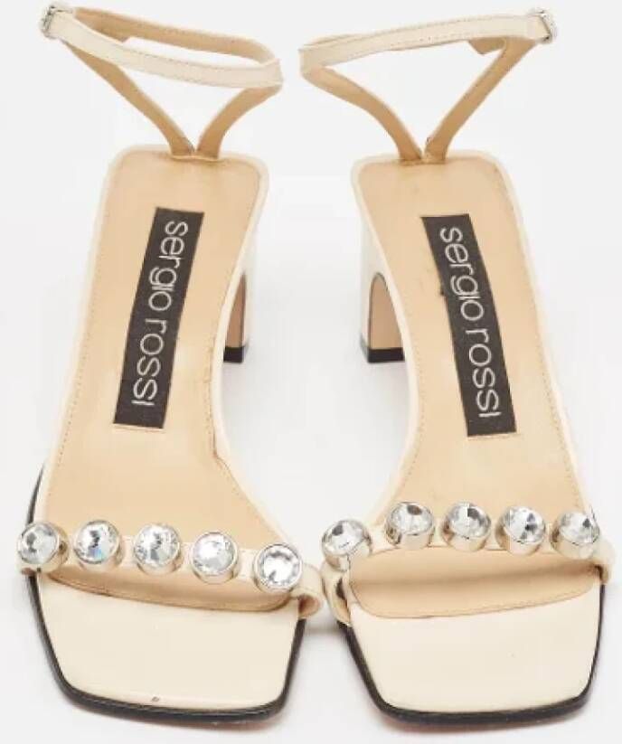 Sergio Rossi Pre-owned Leather sandals Beige Dames