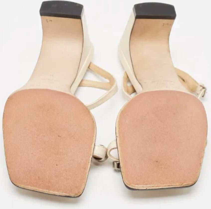 Sergio Rossi Pre-owned Leather sandals Beige Dames