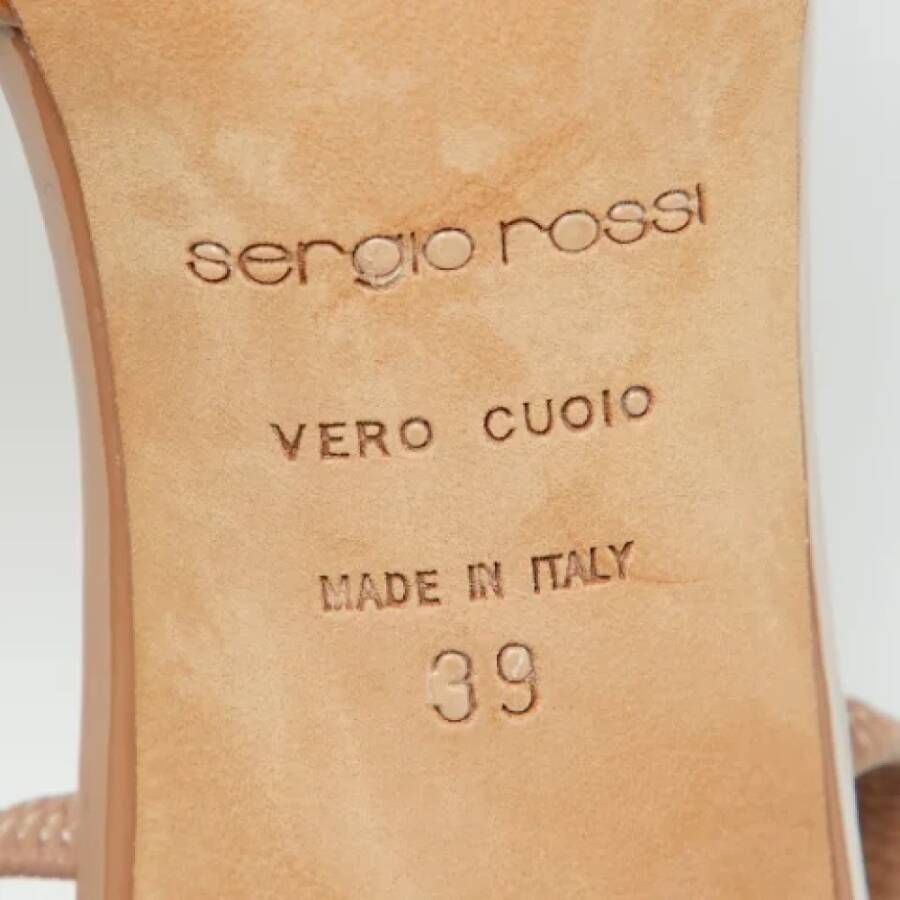 Sergio Rossi Pre-owned Leather sandals Beige Dames