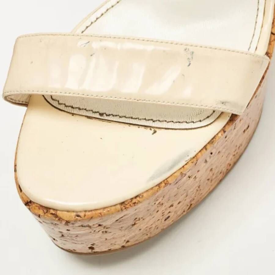 Sergio Rossi Pre-owned Leather sandals Beige Dames