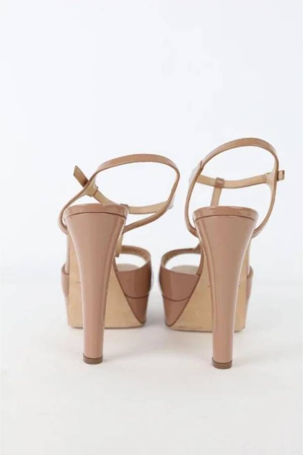 Sergio Rossi Pre-owned Leather sandals Beige Dames