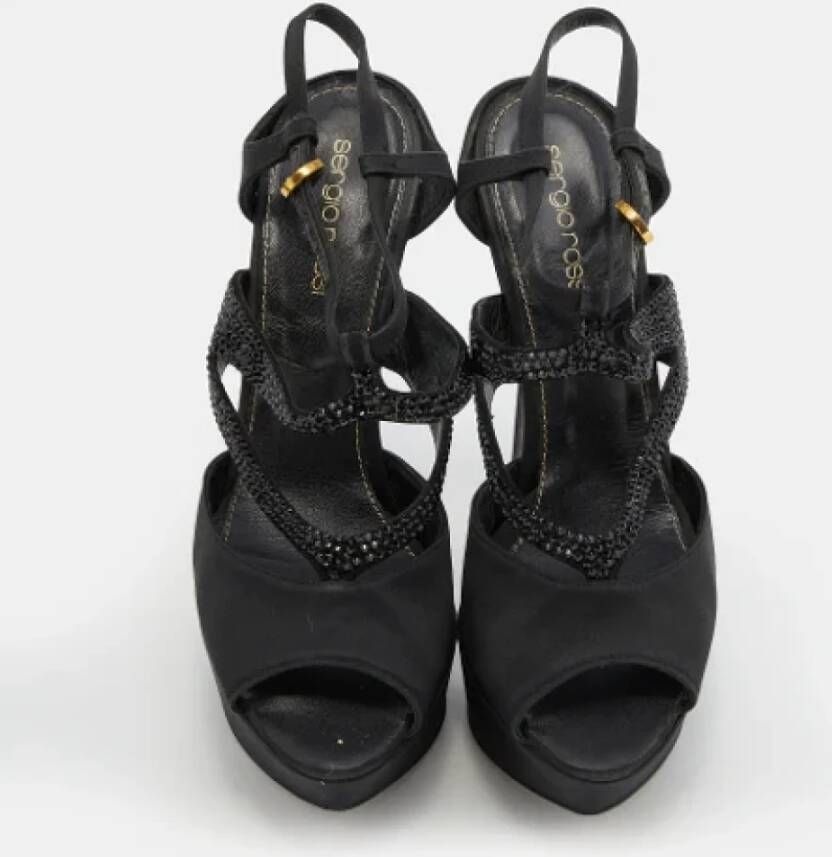 Sergio Rossi Pre-owned Leather sandals Black Dames