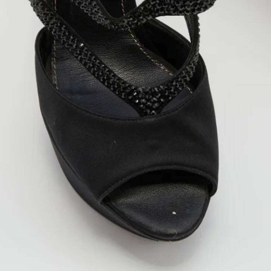 Sergio Rossi Pre-owned Leather sandals Black Dames