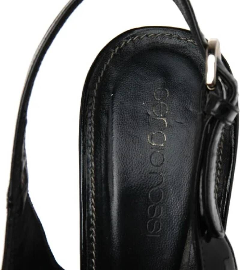 Sergio Rossi Pre-owned Leather sandals Black Dames