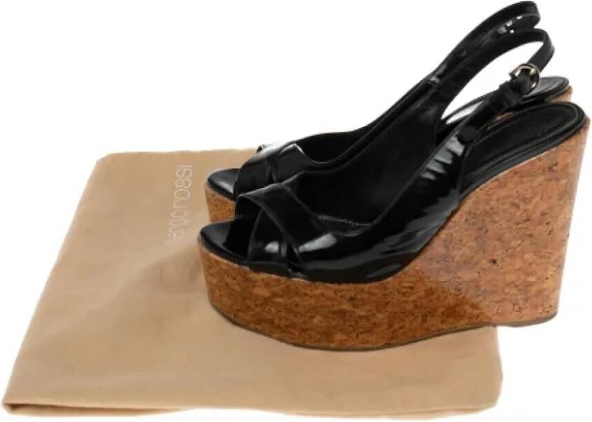 Sergio Rossi Pre-owned Leather sandals Black Dames