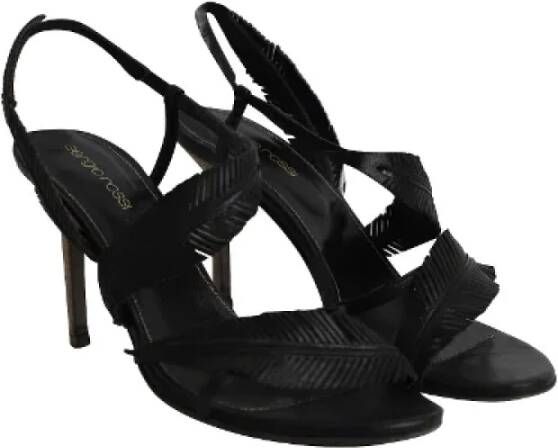 Sergio Rossi Pre-owned Leather sandals Black Dames