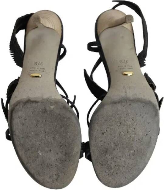 Sergio Rossi Pre-owned Leather sandals Black Dames