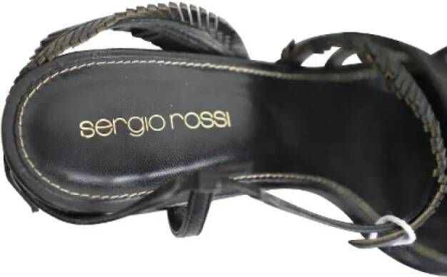 Sergio Rossi Pre-owned Leather sandals Black Dames