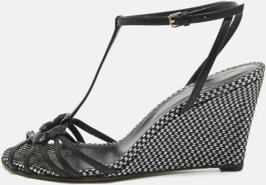 Sergio Rossi Pre-owned Leather sandals Black Dames