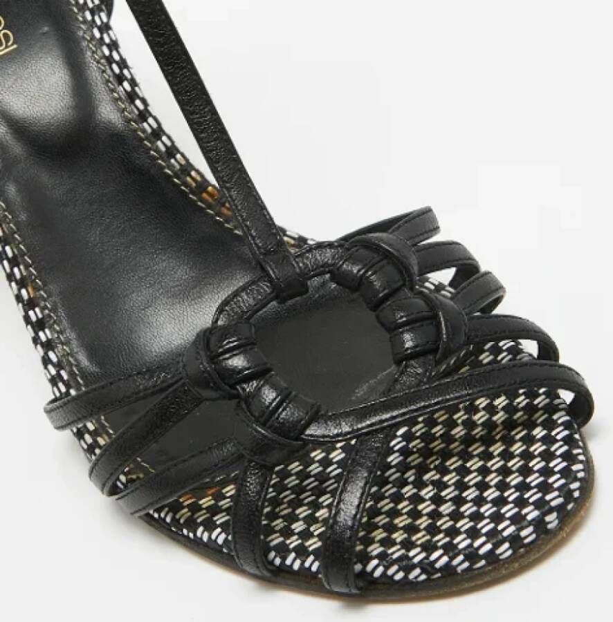 Sergio Rossi Pre-owned Leather sandals Black Dames