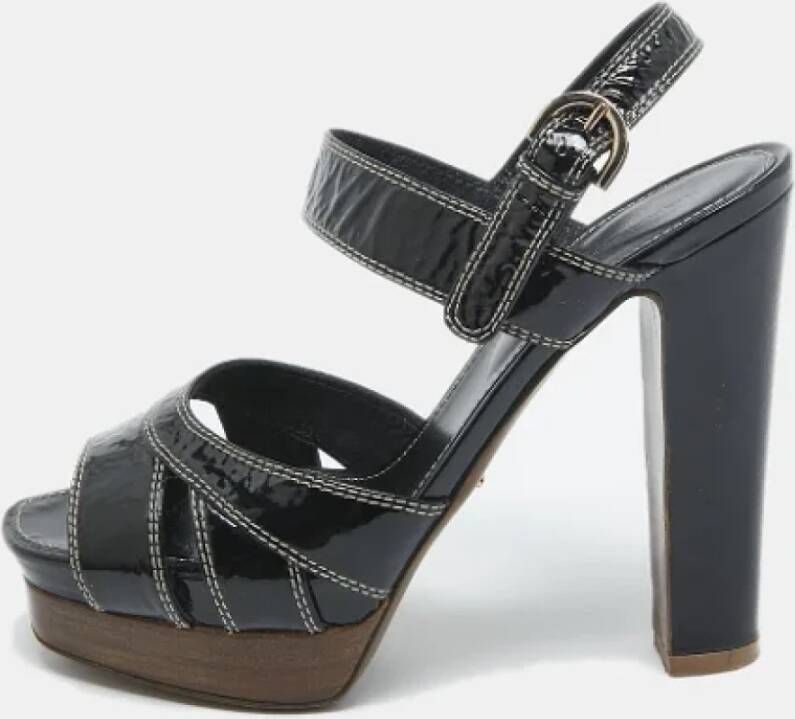 Sergio Rossi Pre-owned Leather sandals Black Dames