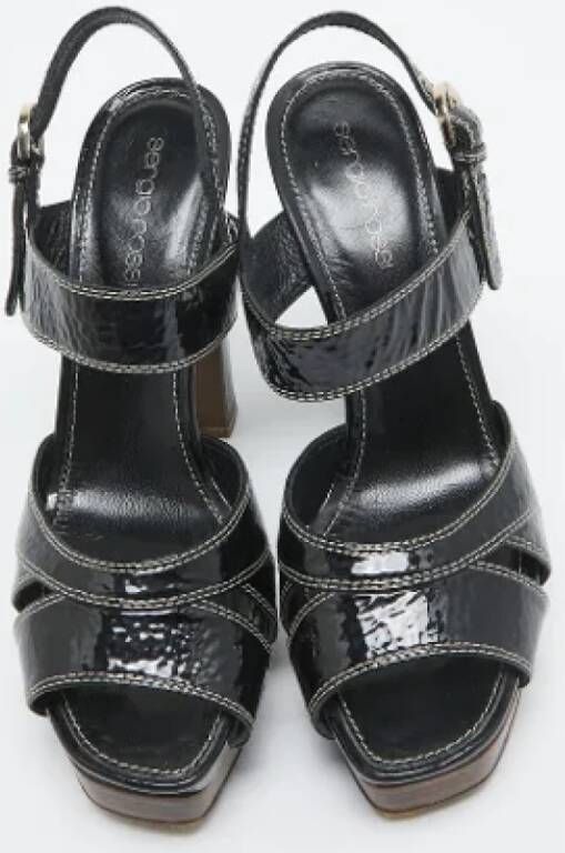 Sergio Rossi Pre-owned Leather sandals Black Dames