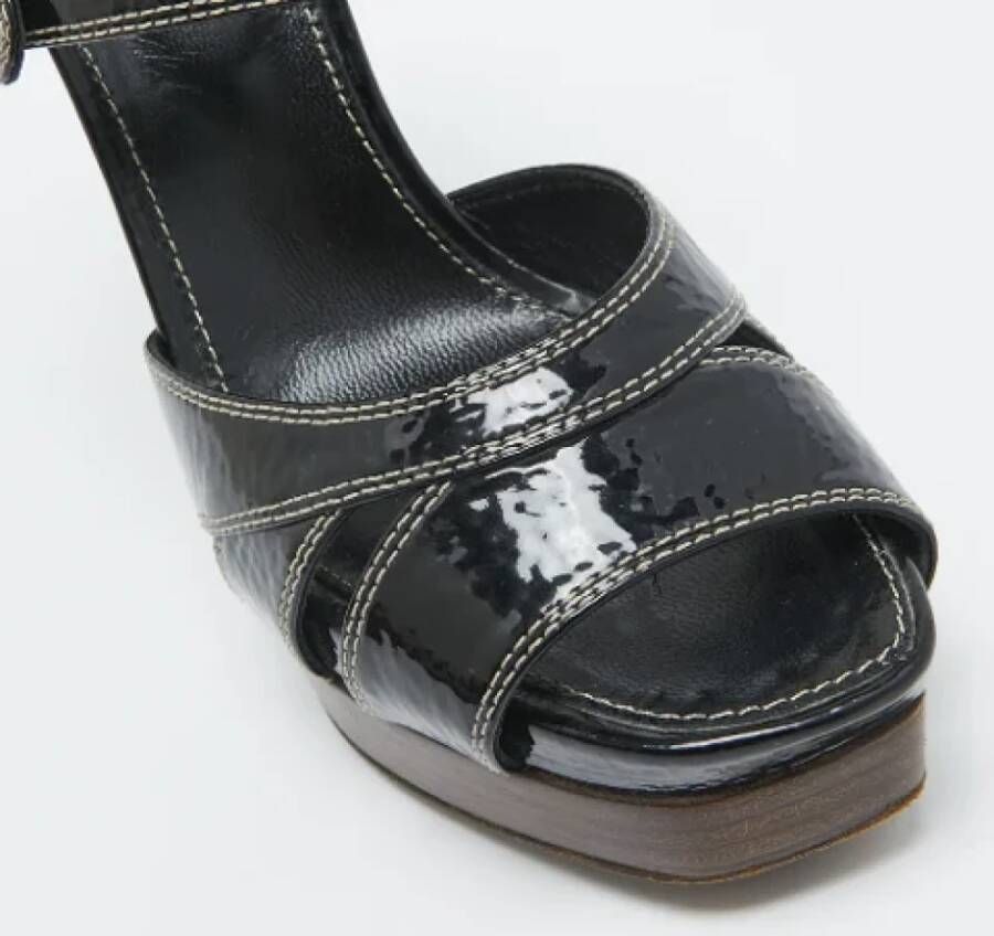 Sergio Rossi Pre-owned Leather sandals Black Dames