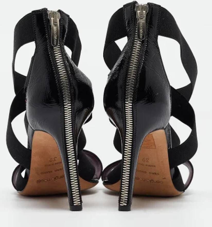 Sergio Rossi Pre-owned Leather sandals Black Dames