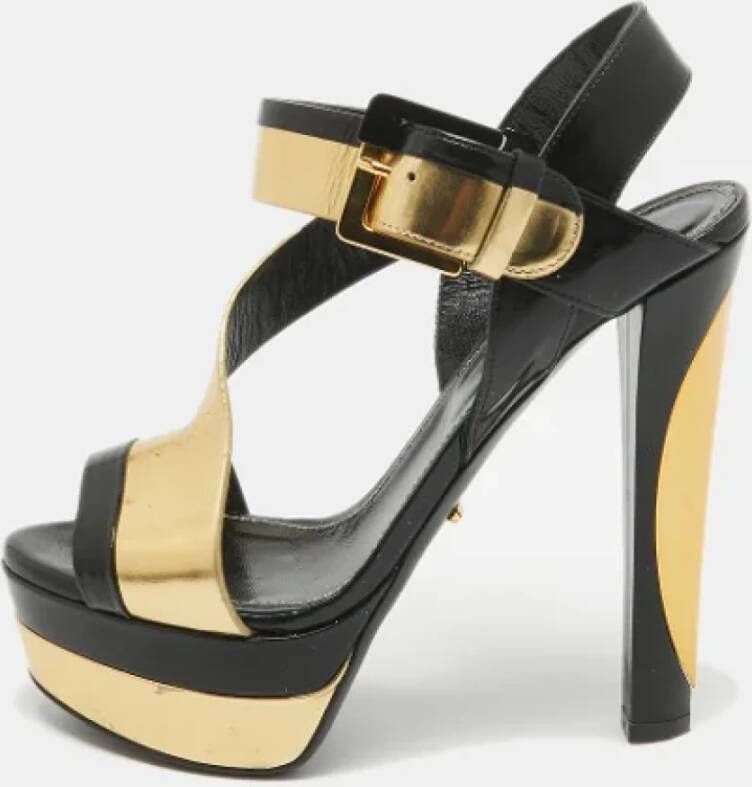 Sergio Rossi Pre-owned Leather sandals Black Dames