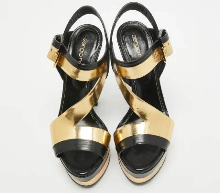 Sergio Rossi Pre-owned Leather sandals Black Dames