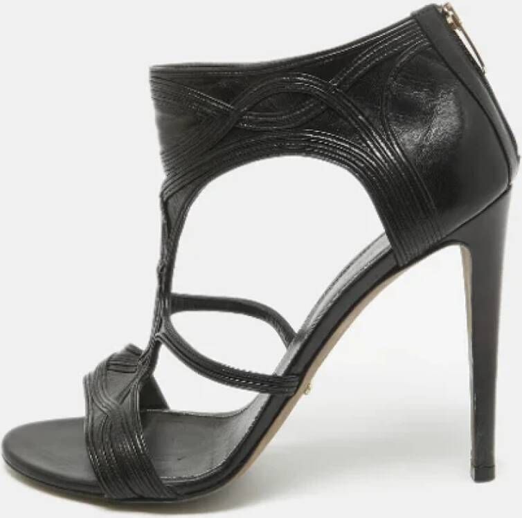 Sergio Rossi Pre-owned Leather sandals Black Dames