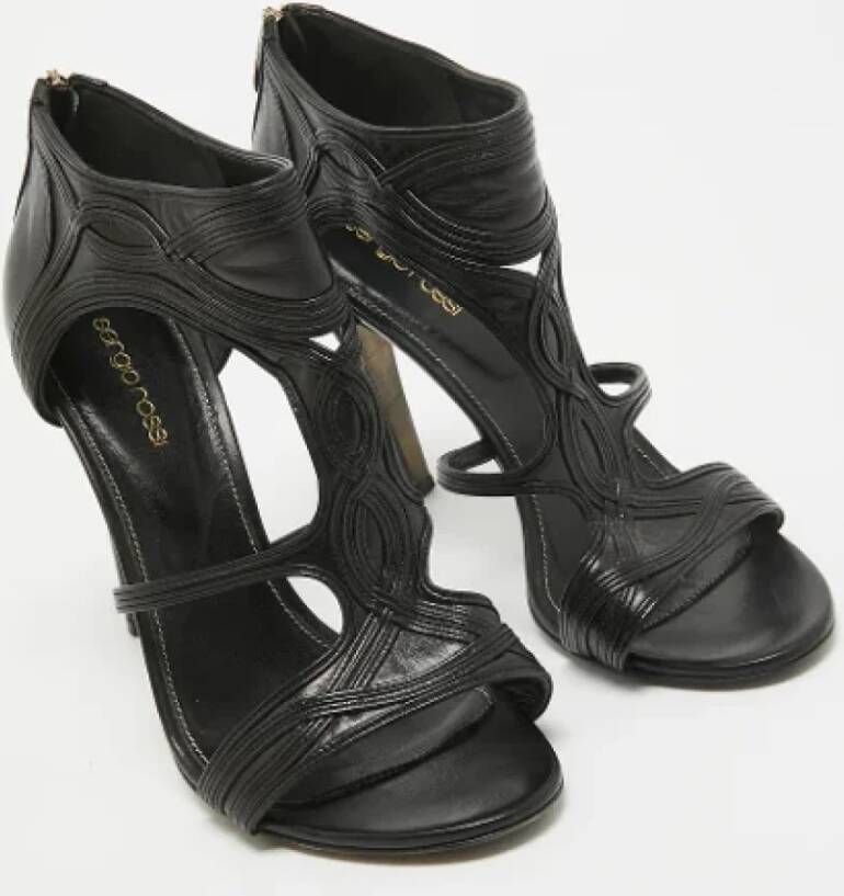 Sergio Rossi Pre-owned Leather sandals Black Dames