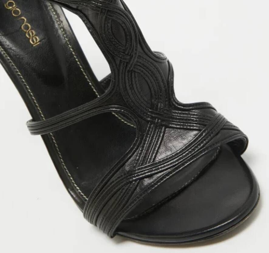 Sergio Rossi Pre-owned Leather sandals Black Dames