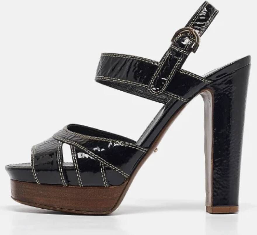 Sergio Rossi Pre-owned Leather sandals Black Dames