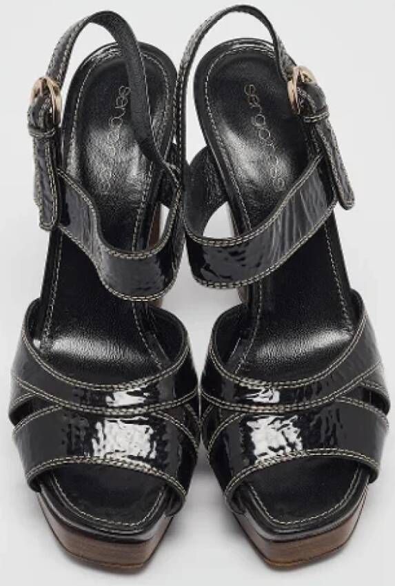 Sergio Rossi Pre-owned Leather sandals Black Dames