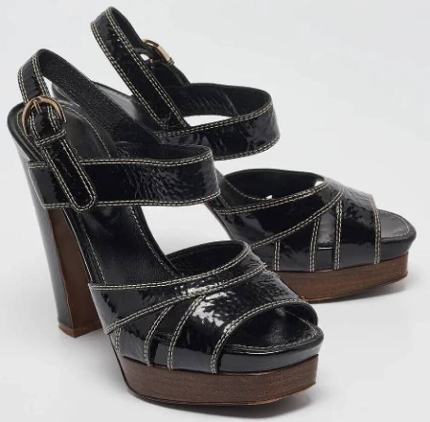 Sergio Rossi Pre-owned Leather sandals Black Dames