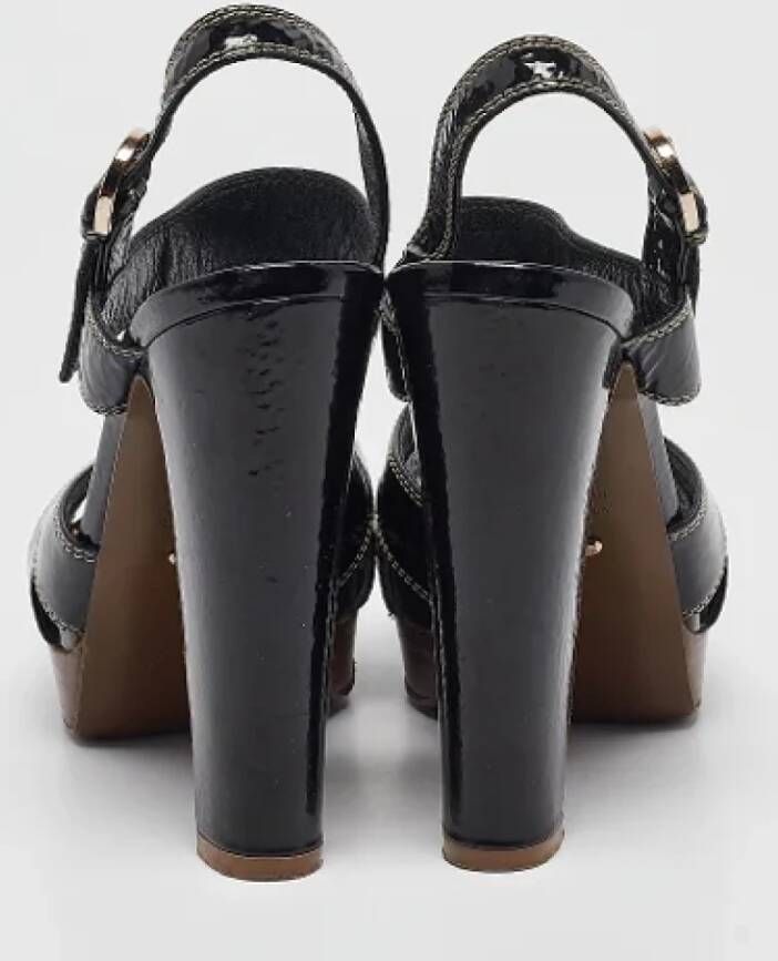 Sergio Rossi Pre-owned Leather sandals Black Dames