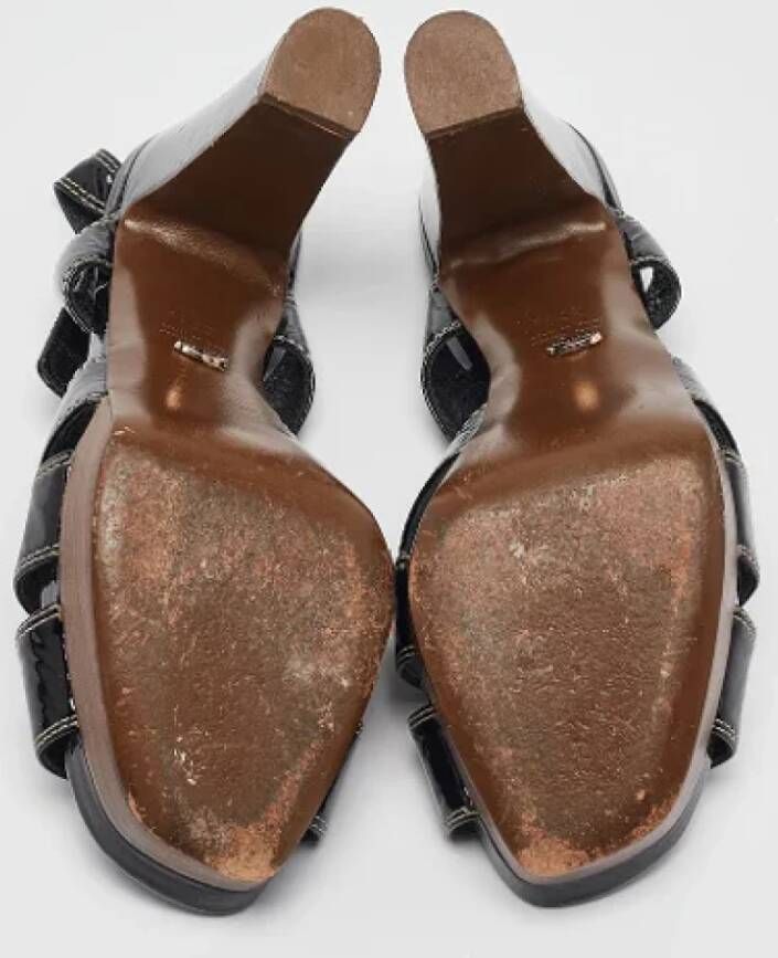 Sergio Rossi Pre-owned Leather sandals Black Dames