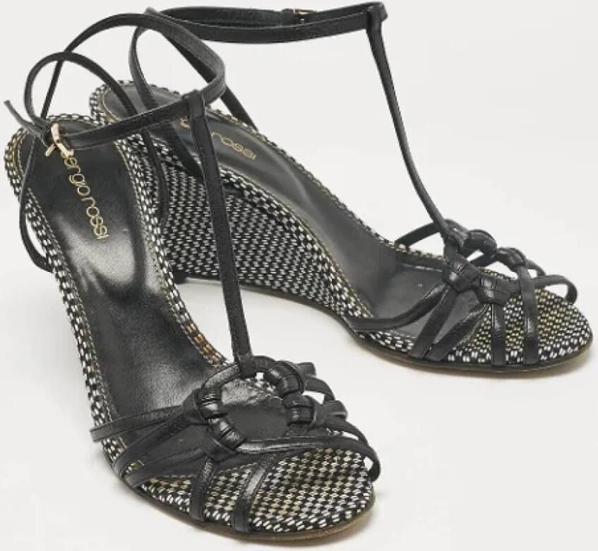 Sergio Rossi Pre-owned Leather sandals Black Dames