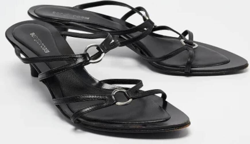 Sergio Rossi Pre-owned Leather sandals Black Dames