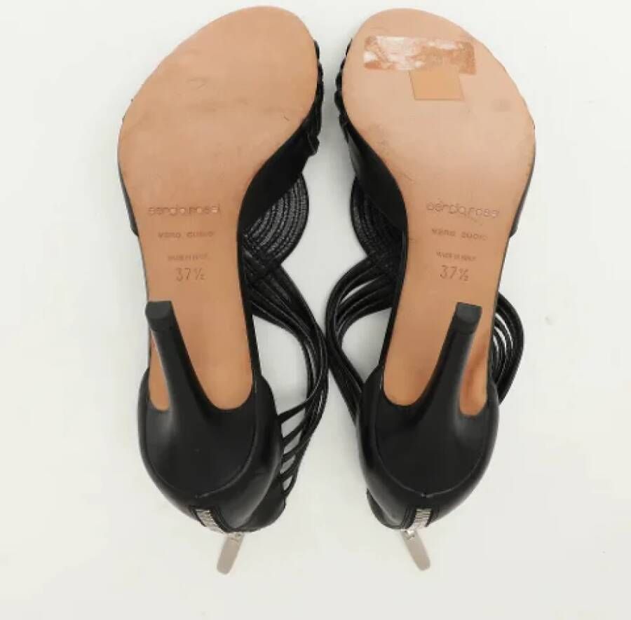 Sergio Rossi Pre-owned Leather sandals Black Dames