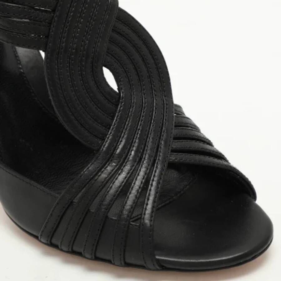 Sergio Rossi Pre-owned Leather sandals Black Dames