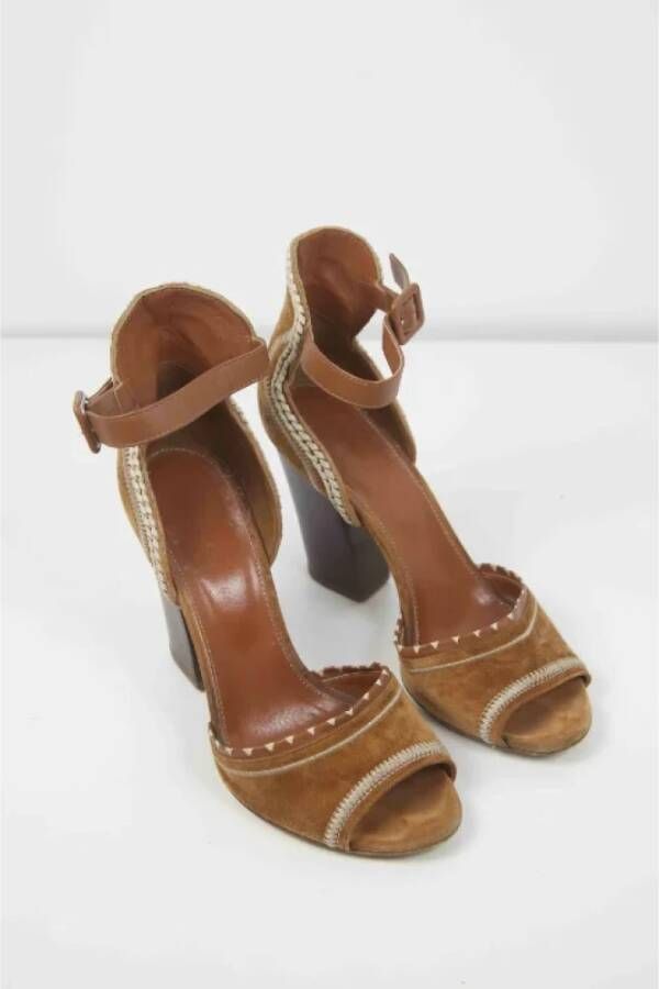 Sergio Rossi Pre-owned Leather sandals Brown Dames