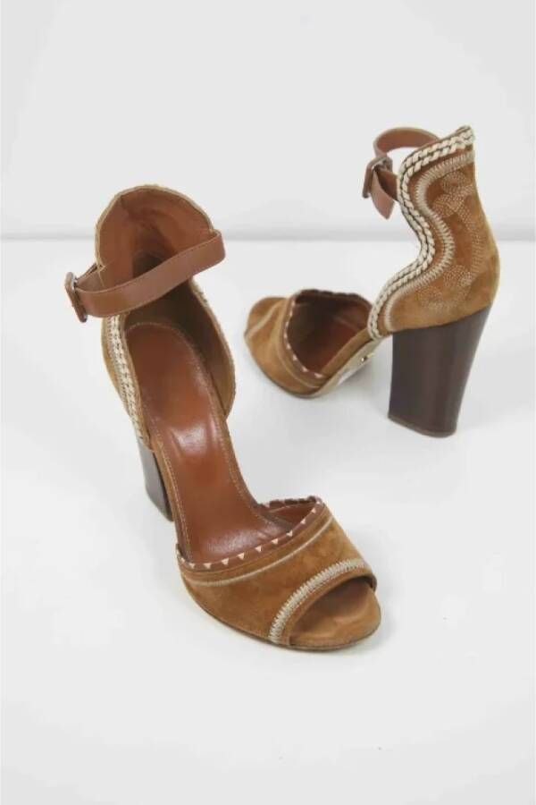 Sergio Rossi Pre-owned Leather sandals Brown Dames