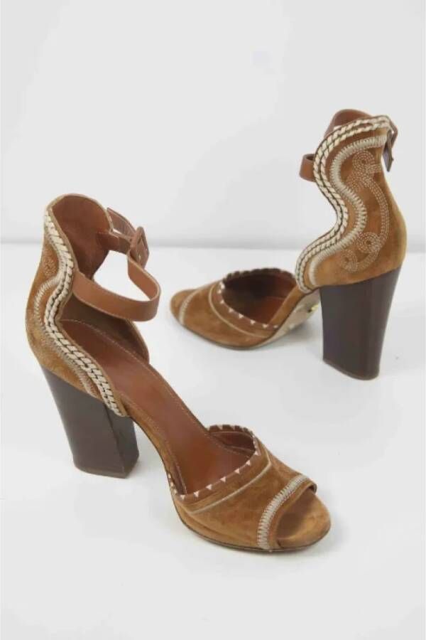 Sergio Rossi Pre-owned Leather sandals Brown Dames