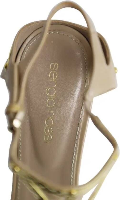 Sergio Rossi Pre-owned Leather sandals Brown Dames