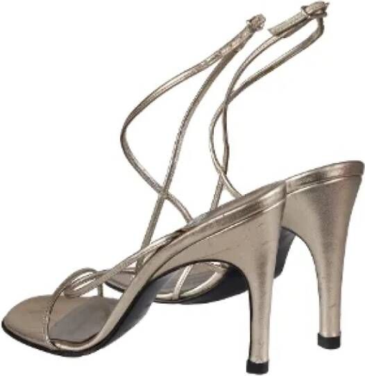 Sergio Rossi Pre-owned Leather sandals Gray Dames