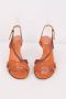 Sergio Rossi Pre-owned Leather sandals Orange Dames - Thumbnail 2