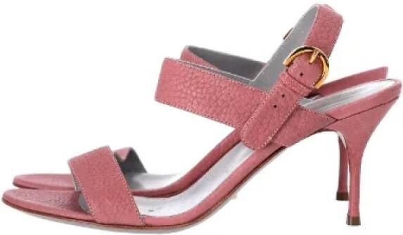 Sergio Rossi Pre-owned Leather sandals Pink Dames