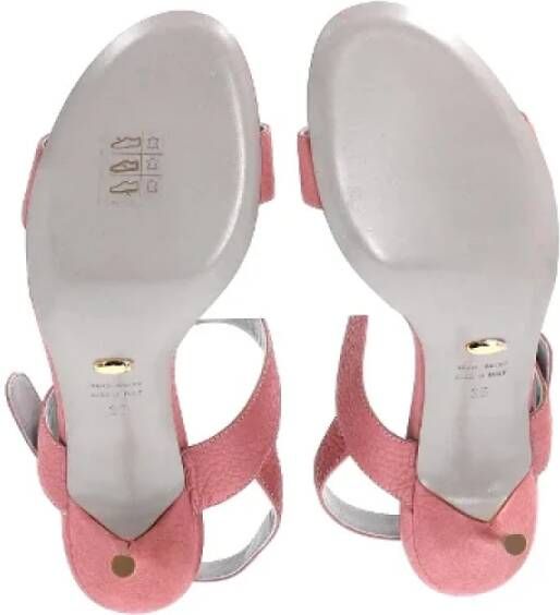 Sergio Rossi Pre-owned Leather sandals Pink Dames