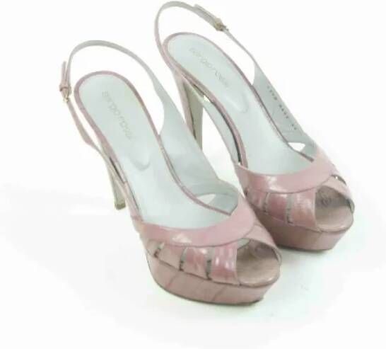 Sergio Rossi Pre-owned Leather sandals Pink Dames