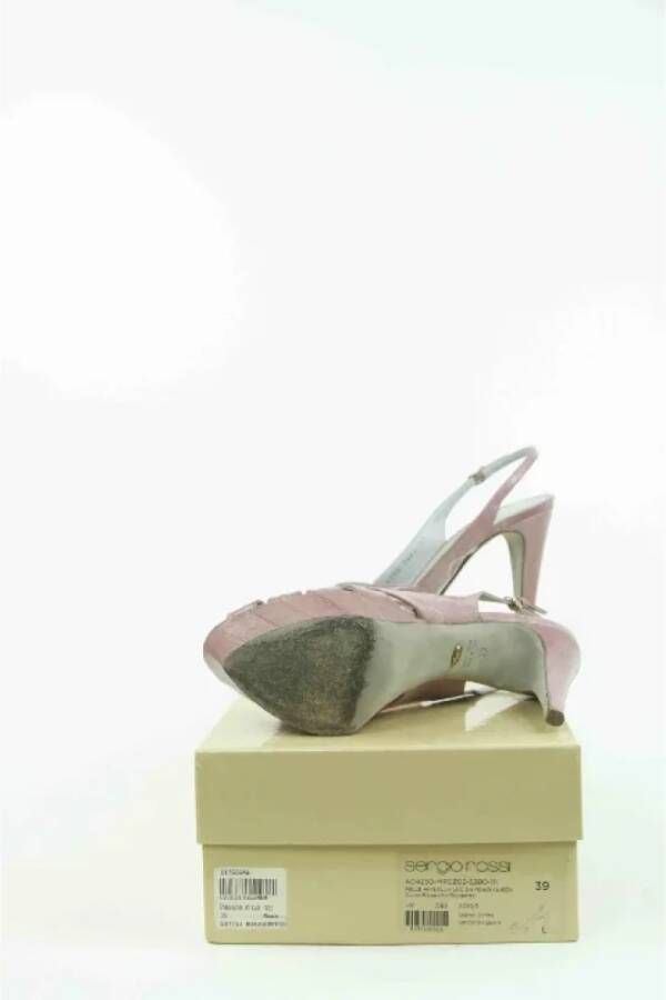 Sergio Rossi Pre-owned Leather sandals Pink Dames