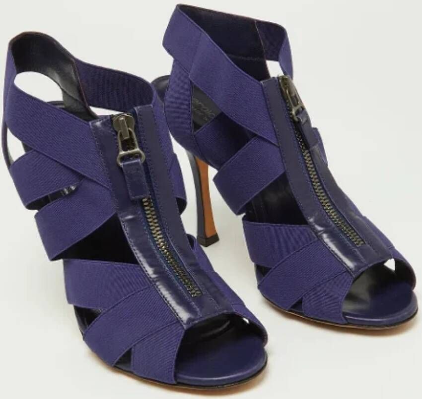 Sergio Rossi Pre-owned Leather sandals Purple Dames