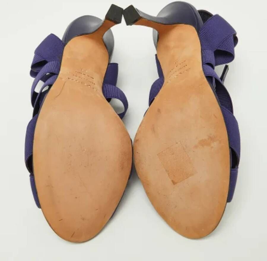 Sergio Rossi Pre-owned Leather sandals Purple Dames