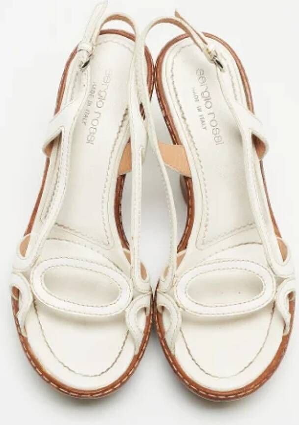 Sergio Rossi Pre-owned Leather sandals White Dames