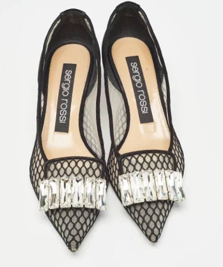 Sergio Rossi Pre-owned Mesh heels Black Dames