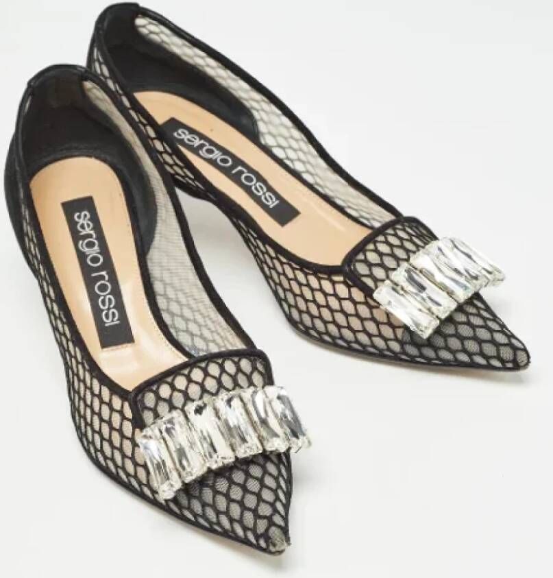 Sergio Rossi Pre-owned Mesh heels Black Dames