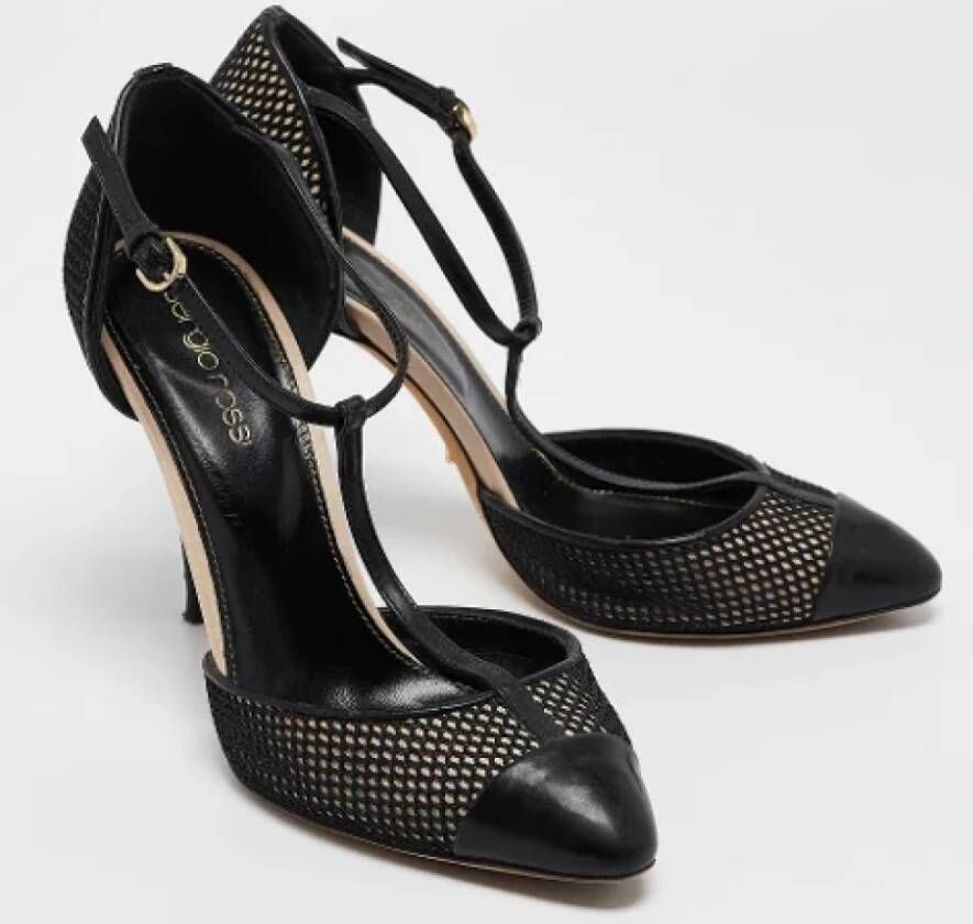 Sergio Rossi Pre-owned Mesh heels Black Dames